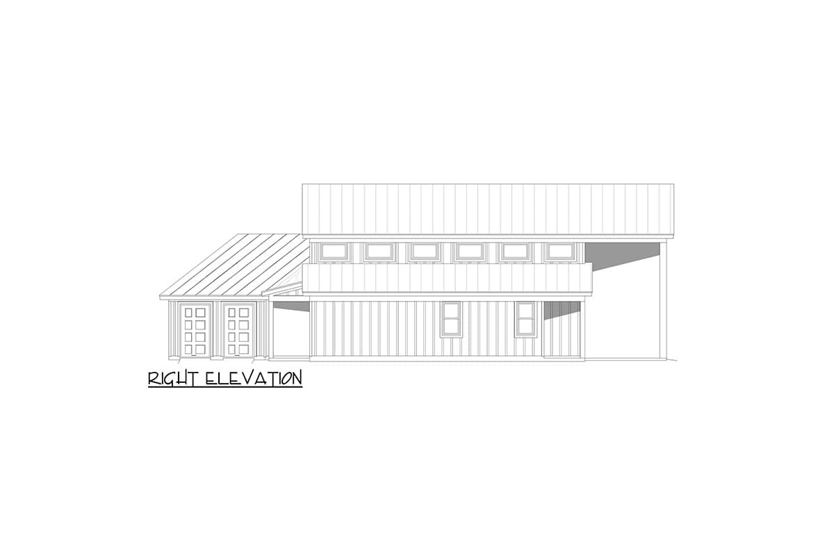 Plan 680484VR: 3-Bed Barndominum Farmhouse Plan with Angled 2-Car Garage - 2073 Sq Ft - Image #10 - Barndominium, Country, Farmhouse, Modern Farmhouse, Rustic