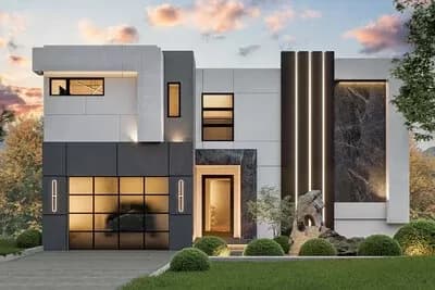 5-Bed Contemporary House Plan with Lower Level Apartment - 4376 Sq Ft