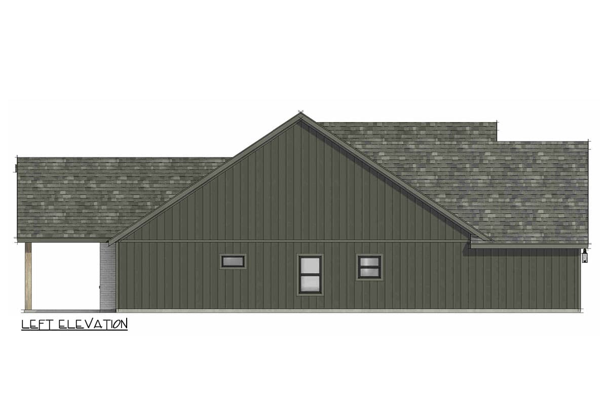 Plan 818149JSS: 4-Bed Transitional French Country House Plan with 2-Car Garage - 2000 Sq Ft - Image #7 - Contemporary, Cottage, French Country, New American, Transitional