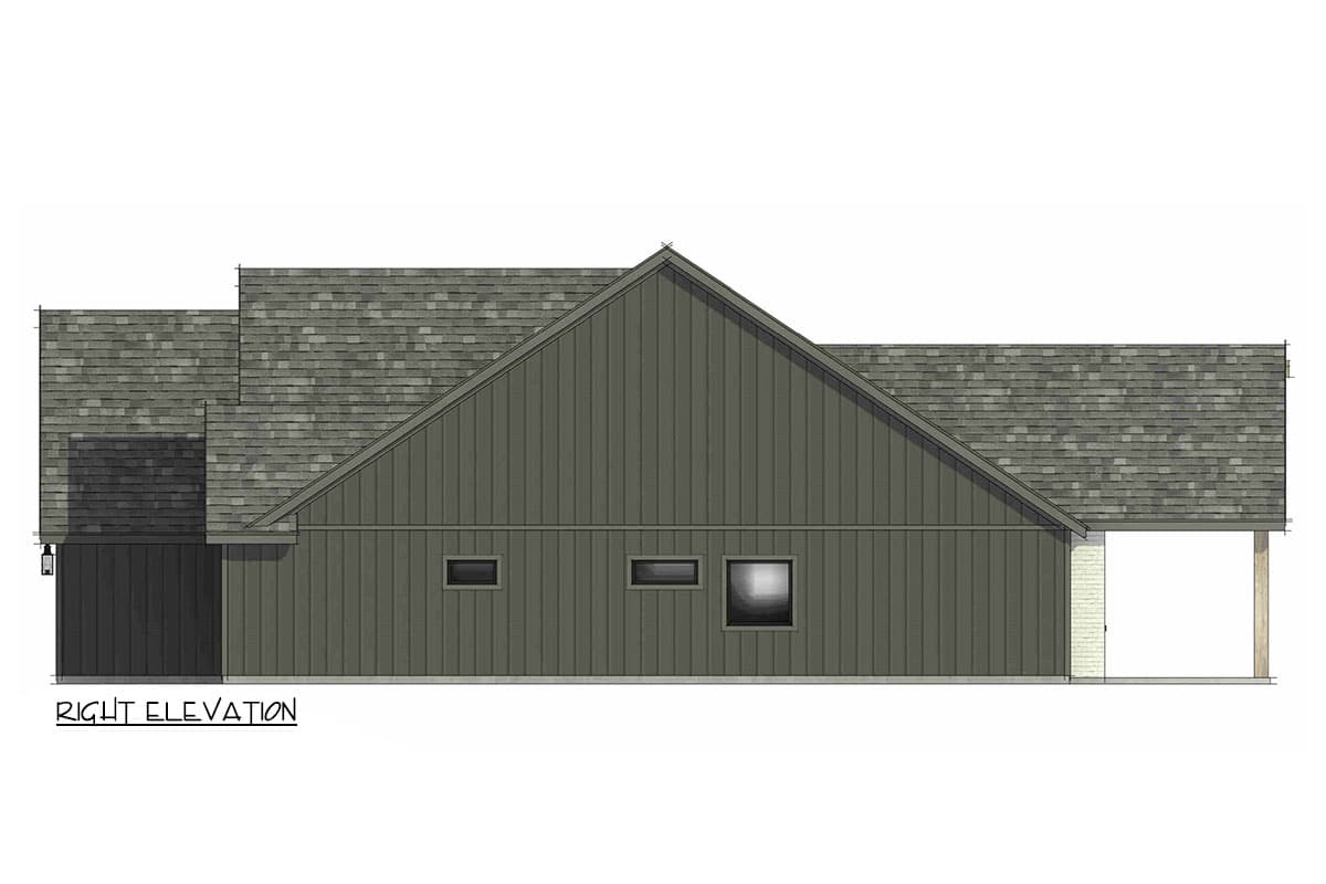 Plan 818149JSS: 4-Bed Transitional French Country House Plan with 2-Car Garage - 2000 Sq Ft - Image #9 - Contemporary, Cottage, French Country, New American, Transitional