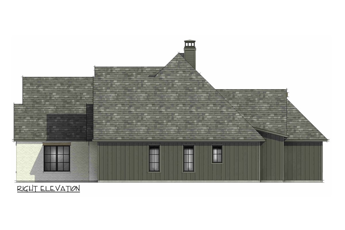 Plan 818150JSS: 4-Bed Transitional Farmhouse Plan with Optionally Finished Bonus Room - 2574 Sq Ft - Image #9 - Contemporary, Modern Farmhouse, New American, Transitional