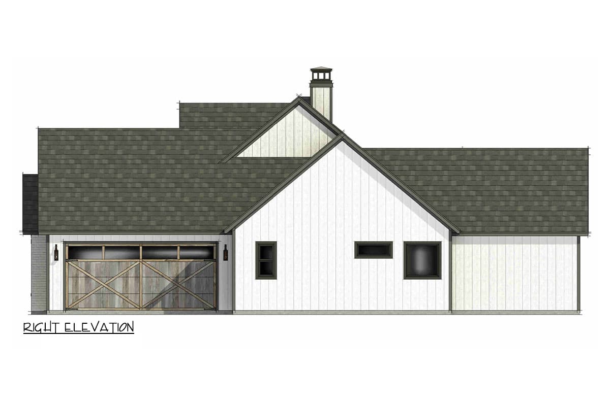 Plan 818151JSS: 4-Bed Transitional New American House Plan with Vaulted Great Room - 2318 Sq Ft - Image #8 - New American, Transitional