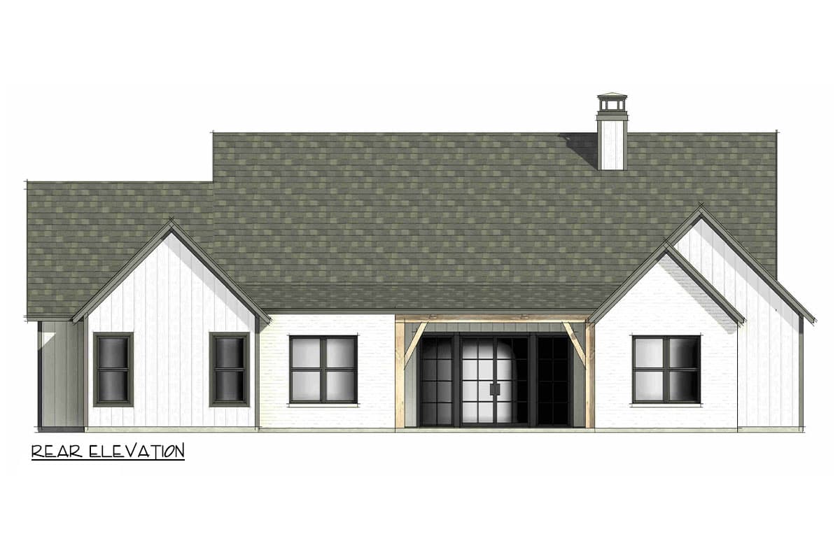 Plan 818151JSS: 4-Bed Transitional New American House Plan with Vaulted Great Room - 2318 Sq Ft - Image #7 - New American, Transitional