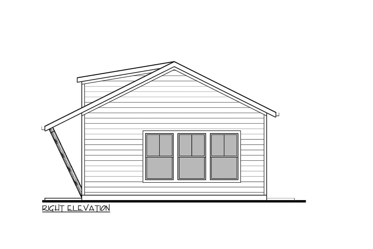 Plan 370044SEN: Contemporary ADU Studio House Plan with 1-Car Garage - 400 Sq Ft - Image #5 - Contemporary