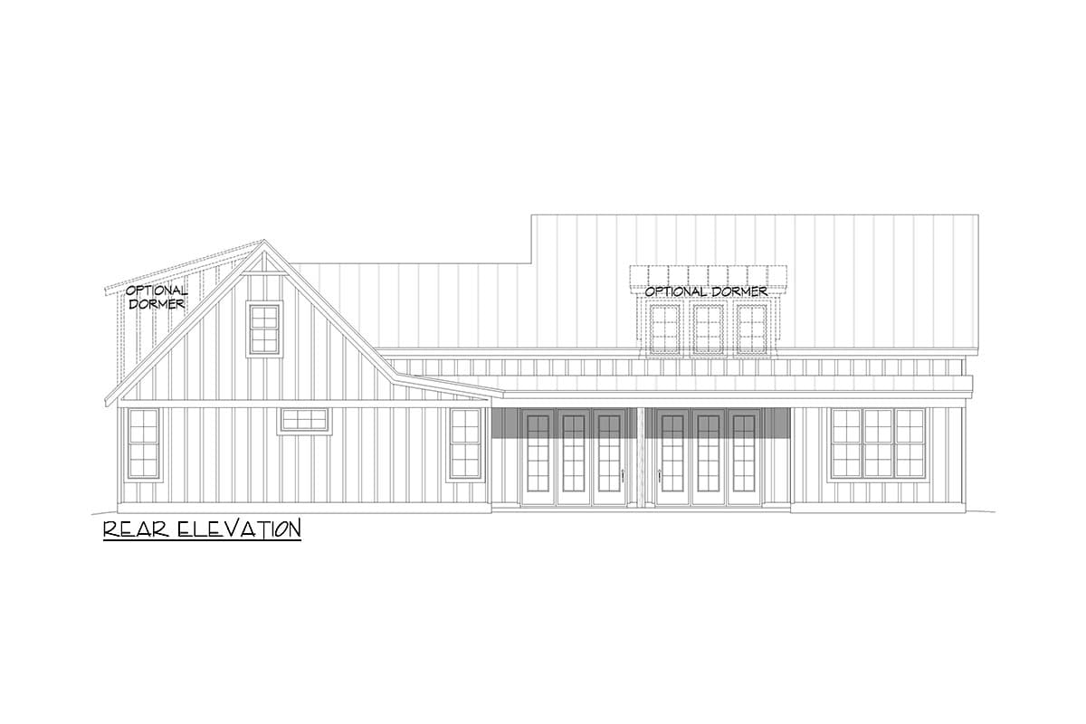 Plan 680485VR: 3-Bed Modern Farmhouse Plan under 2400 Sq Ft with Second Level and Bonus Room Options - Image #4 - Country, Farmhouse, Modern Farmhouse