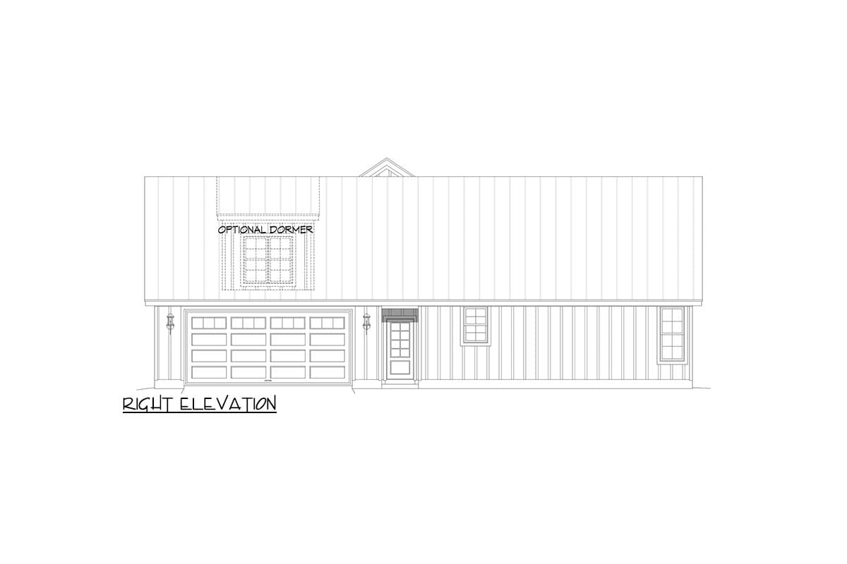 Plan 680485VR: 3-Bed Modern Farmhouse Plan under 2400 Sq Ft with Second Level and Bonus Room Options - Image #5 - Country, Farmhouse, Modern Farmhouse