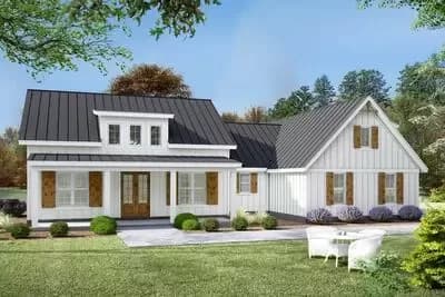 3-Bed Modern Farmhouse Plan under 2400 Sq Ft with Second Level and Bonus Room Options