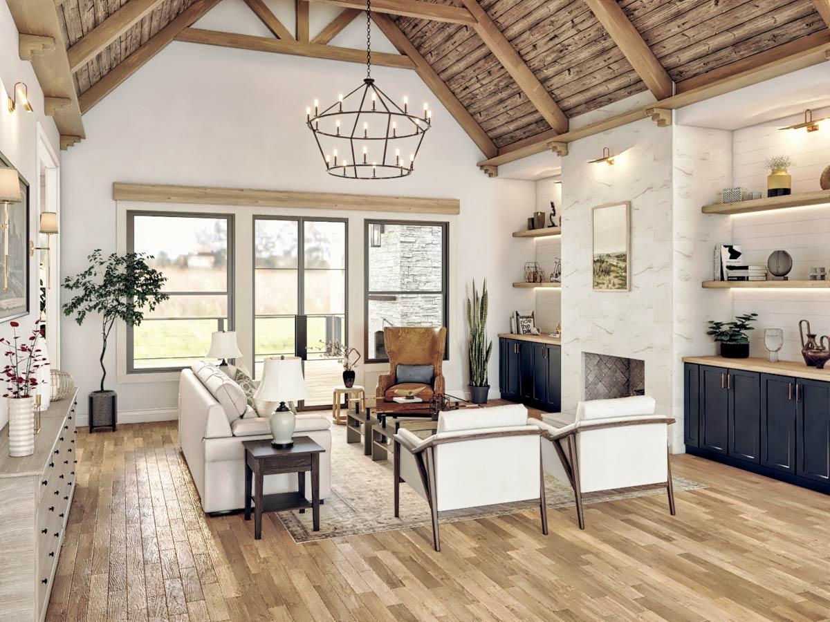 Plan 25837GE: Single-Story New American Craftsman with Angled Garage - 6387 Sq Ft - Image #11 - Craftsman, Mountain, New American, Ranch