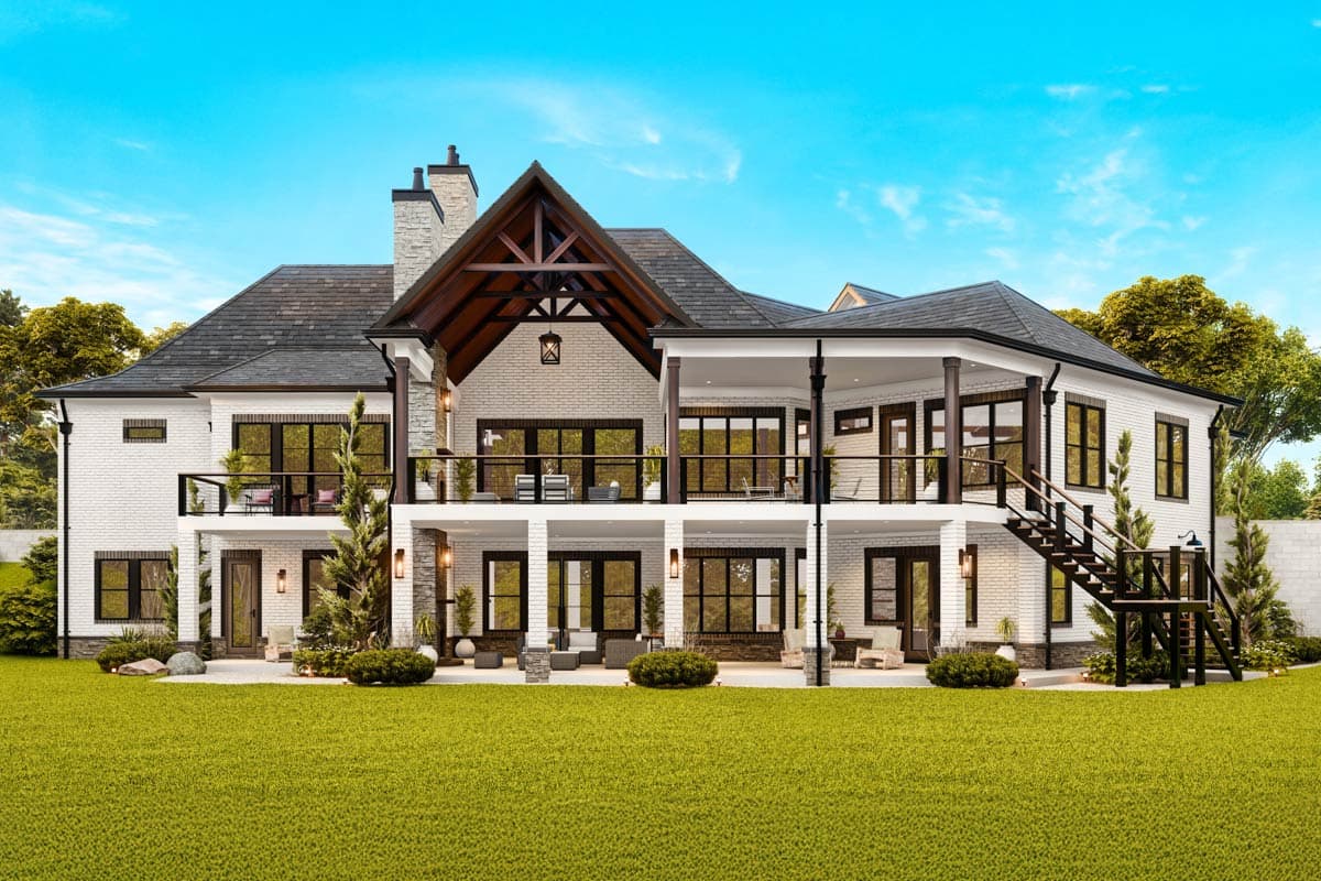 Plan 25837GE: Single-Story New American Craftsman with Angled Garage - 6387 Sq Ft - Image #19 - Craftsman, Mountain, New American, Ranch