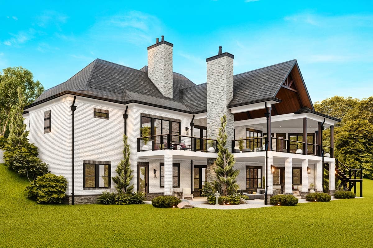 Plan 25837GE: Single-Story New American Craftsman with Angled Garage - 6387 Sq Ft - Image #20 - Craftsman, Mountain, New American, Ranch