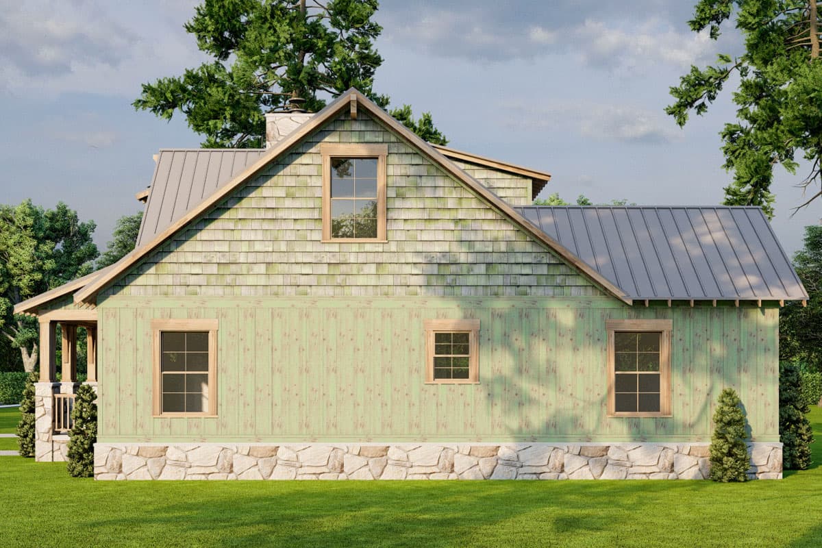 Plan 70902MK: Two-Story Rustic Duplex House Plan with Wrap-Around Porch - 1810 Sq Ft Per Unit - Image #8 - Country, Mountain, Rustic