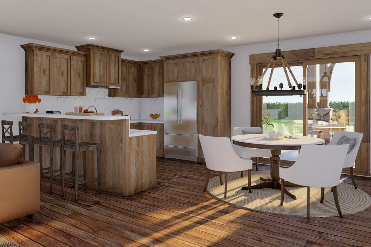 Plan 70902MK: Two-Story Rustic Duplex House Plan with Wrap-Around Porch - 1810 Sq Ft Per Unit - Image #12 - Country, Mountain, Rustic