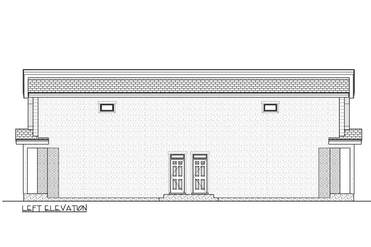 Plan 67835MG: Contemporary Duplex House Plan with Matching 3-Bed Units - 1221 Sq Ft Per Unit - Image #12 - Contemporary, Modern