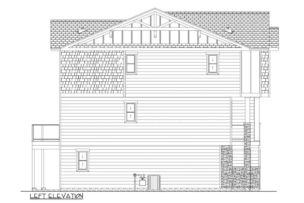 Plan 67837MG: New American Duplex House Plan with Matching 3-Bed Units - 1938 Sq Ft Per Unit - Image #4 - Craftsman, New American