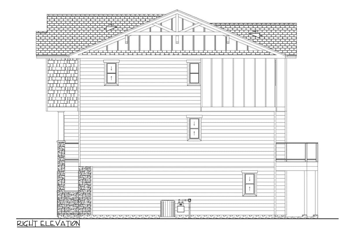 Plan 67837MG: New American Duplex House Plan with Matching 3-Bed Units - 1938 Sq Ft Per Unit - Image #6 - Craftsman, New American