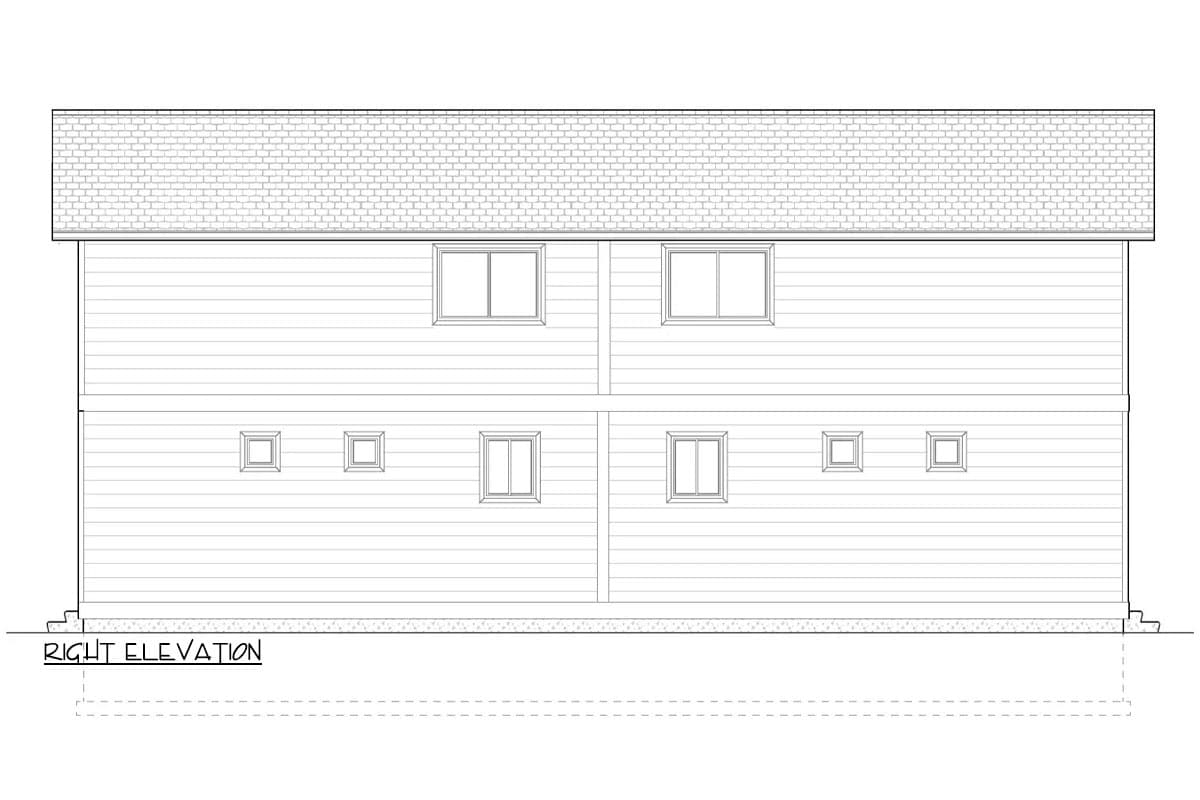 Plan 67838MG: Traditional Duplex House Plan for Narrow Lot 1000 Sq Ft Per Unit - Image #8 - Traditional