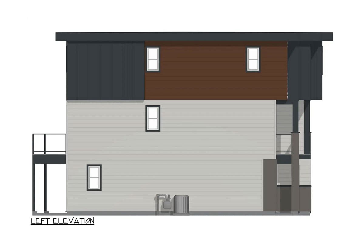 Plan 67839MG: Contemporary Duplex House Plan with Matching Units - 1938 Sq Ft Per Unit - Image #4 - Contemporary, Mid Century Modern, Northwest