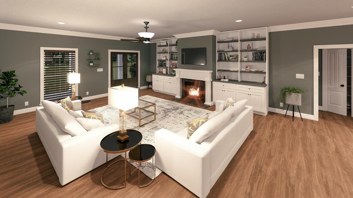 Plan 25048DH: 4-Bed Modern Farmhouse Ranch House Plan with Flex Room Home Office - 2352 Sq Ft - Image #10 - Country, Modern Farmhouse, Ranch, Traditional