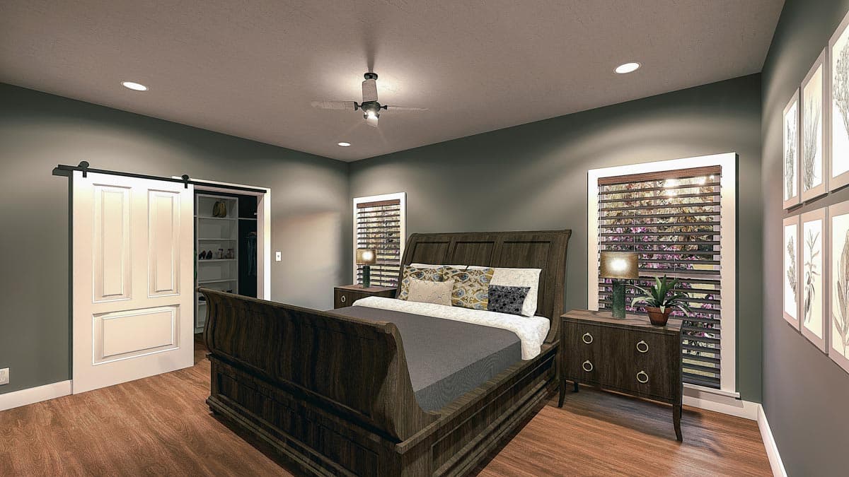 Plan 25048DH: 4-Bed Modern Farmhouse Ranch House Plan with Flex Room Home Office - 2352 Sq Ft - Image #11 - Country, Modern Farmhouse, Ranch, Traditional
