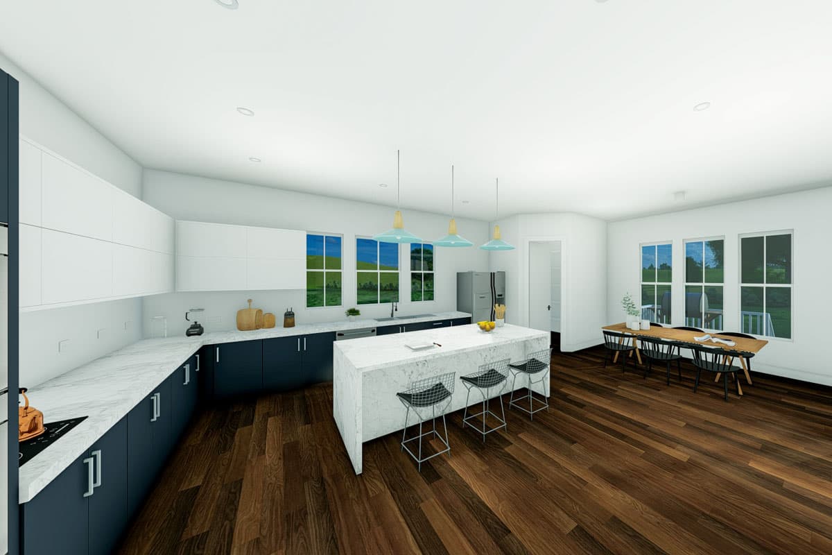 Plan 500089VV: 5-Bed New American Farmhouse Plan with Outdoor Fireplace - 4102 Sq Ft - Image #11 - Country, Modern Farmhouse, New American, Traditional