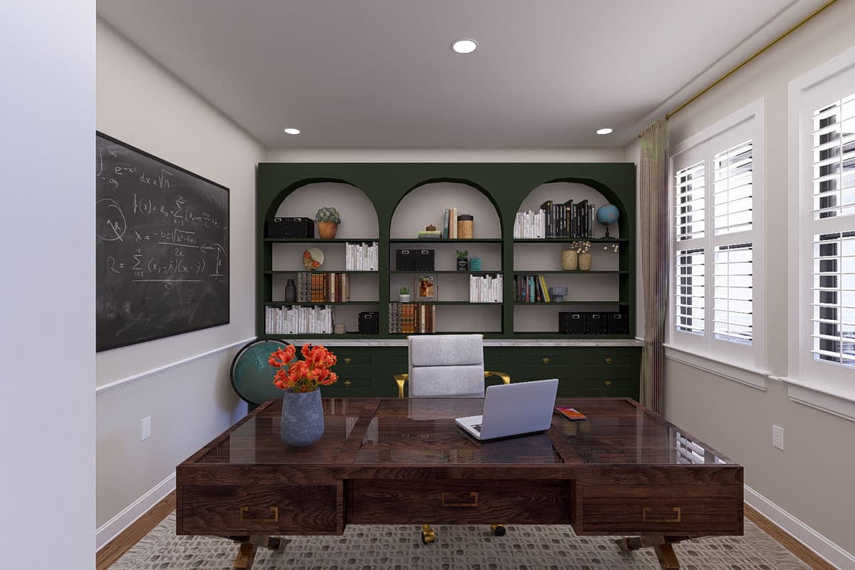 Plan 61551UT: 4-Bed Prairie-Style House Plan with Home Office and Master on First Floor - 2643 Sq Ft - Image #11 - Northwest, Prairie, Traditional