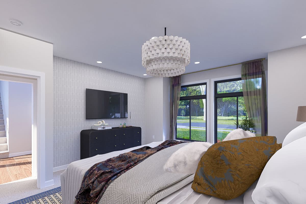 Plan 61551UT: 4-Bed Prairie-Style House Plan with Home Office and Master on First Floor - 2643 Sq Ft - Image #24 - Northwest, Prairie, Traditional