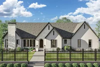 Single-Story Modern Cottage House Plan with Vaulted Great Room - 2918 Sq Ft