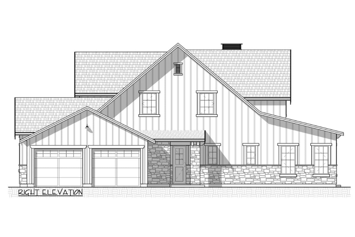 Plan 330026WLE: 4-Bedroom New American House Plan with Flex Room - 3422 Sq Ft - Image #10 - New American, Transitional
