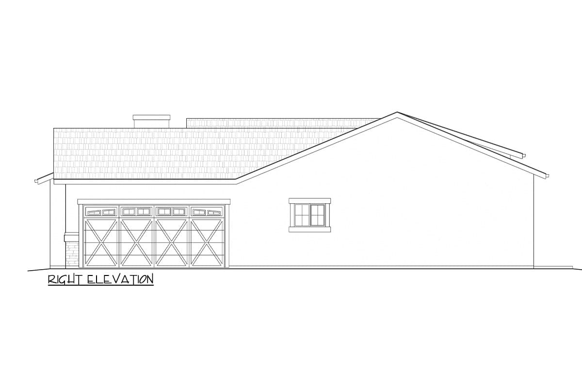 Plan 520023RKY: 3-Bedroom Craftsman Ranch House Plan with Gated Courtyard and Outdoor Fireplace - 2387 Sq Ft - Image #5 - Craftsman, Ranch, Traditional