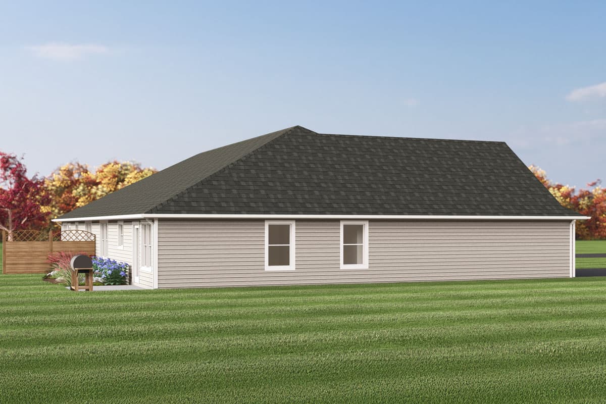 Plan 135313GRA: Two-Story Duplex House Plan with Matching 3-Bedroom Units - 1140 Sq Ft Per Unit - Image #5 - Ranch, Traditional