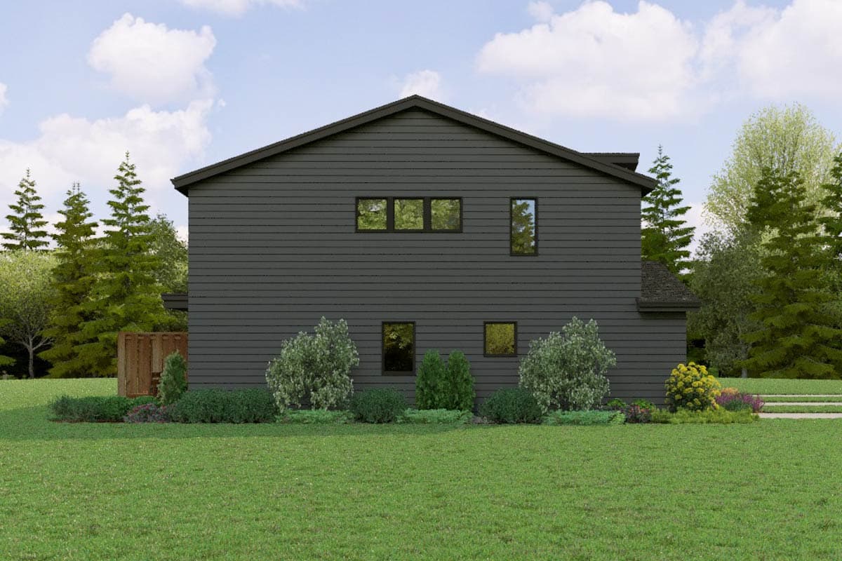 Plan 69889AM: Two-Story Contemporary Triplex House Plan with 3-Bedrooms - 1349 Sq Ft Per Unit - Image #5 - Contemporary