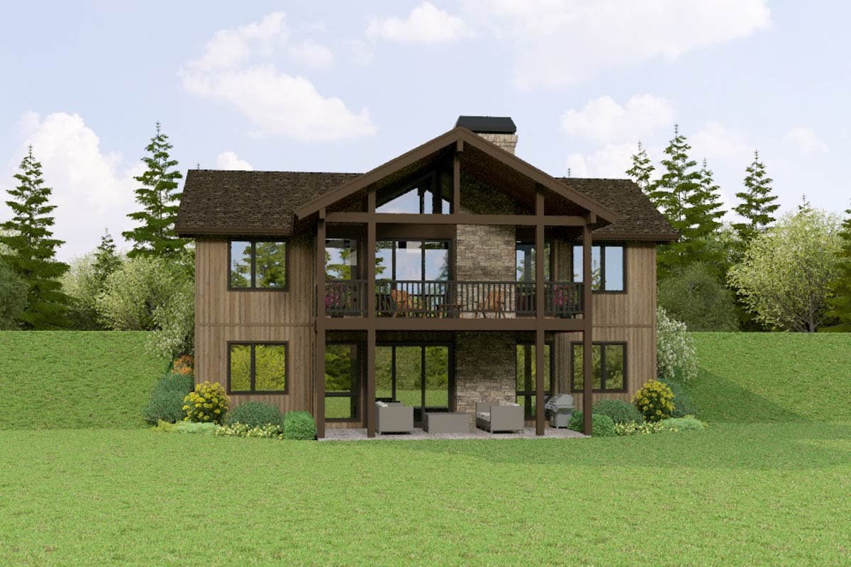 Plan 69891AM: 4-Bedroom Contemporary House Plan with A Finished Lower Level - 2684 Sq Ft - Image #8 - Contemporary, Ranch