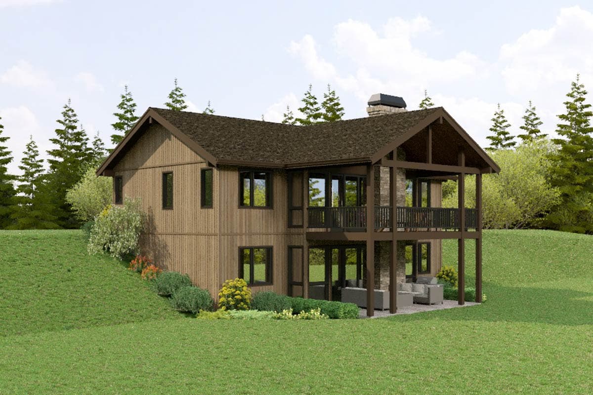Plan 69891AM: 4-Bedroom Contemporary House Plan with A Finished Lower Level - 2684 Sq Ft - Image #9 - Contemporary, Ranch