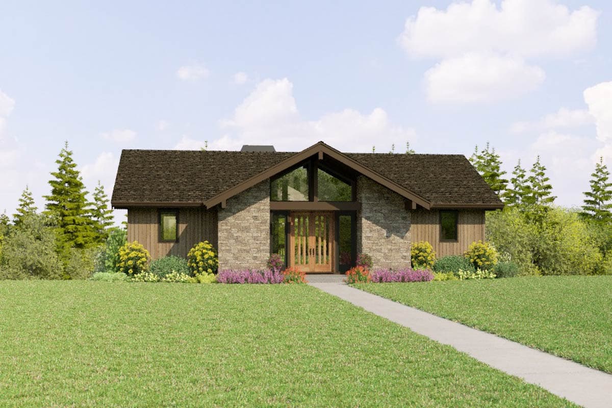 Plan 69891AM: 4-Bedroom Contemporary House Plan with A Finished Lower Level - 2684 Sq Ft - Image #13 - Contemporary, Ranch