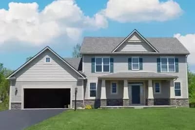 Two-Story Traditional House Plan with Home Office - 2300 Sq Ft