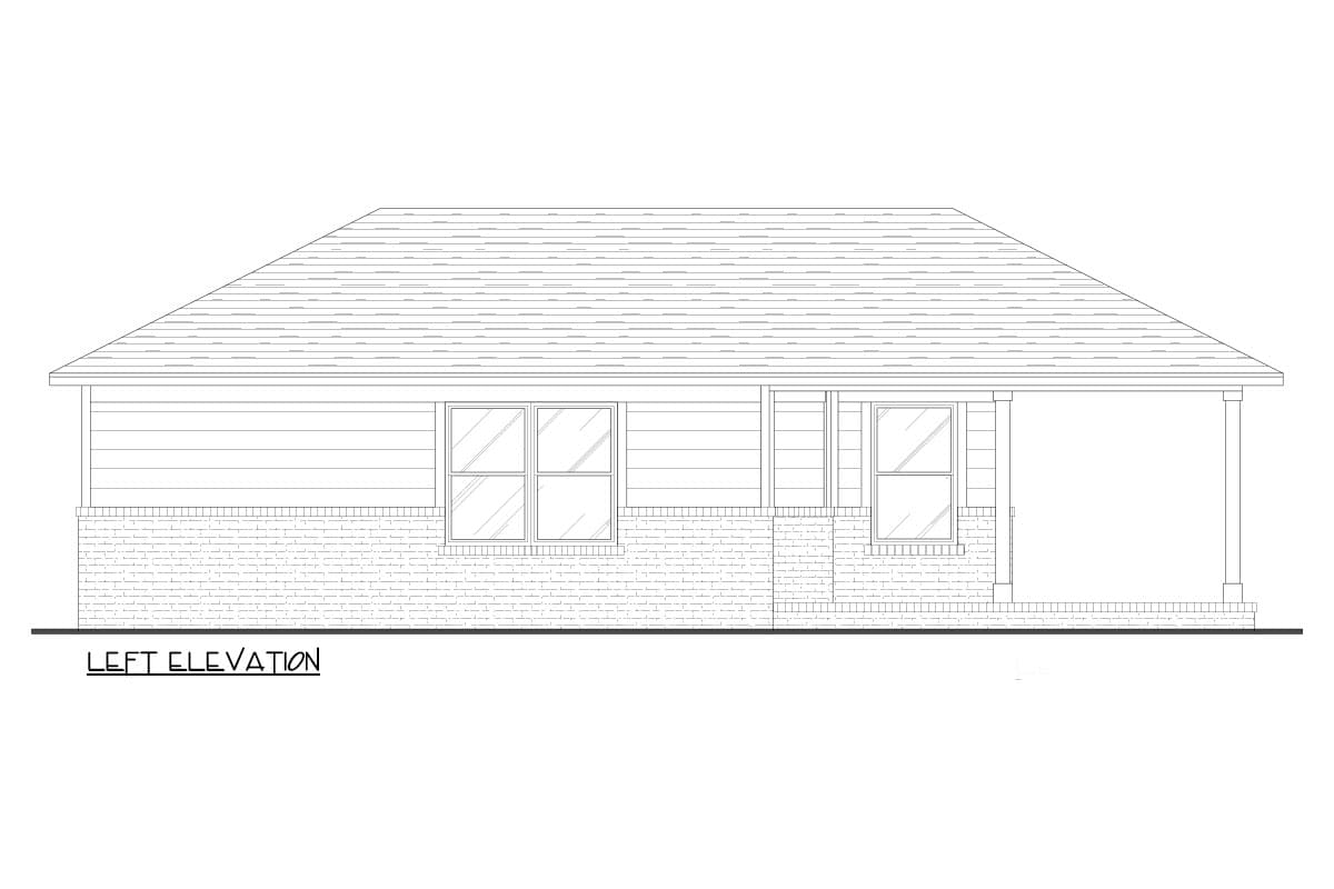 Plan 461046DNN: 1-Bedroom Traditional ADU House Plan Under 625 Sq Ft - Image #9 - Ranch, Traditional
