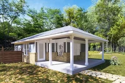 1-Bedroom Traditional ADU House Plan Under 625 Sq Ft