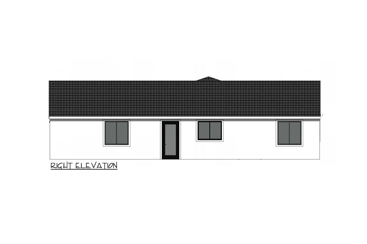Plan 421003HFC: 3-Bed Hill Country Farmhouse Plan with Vaulted Covered Porch - 1752 Sq Ft - Image #5 - New American, Ranch, Transitional