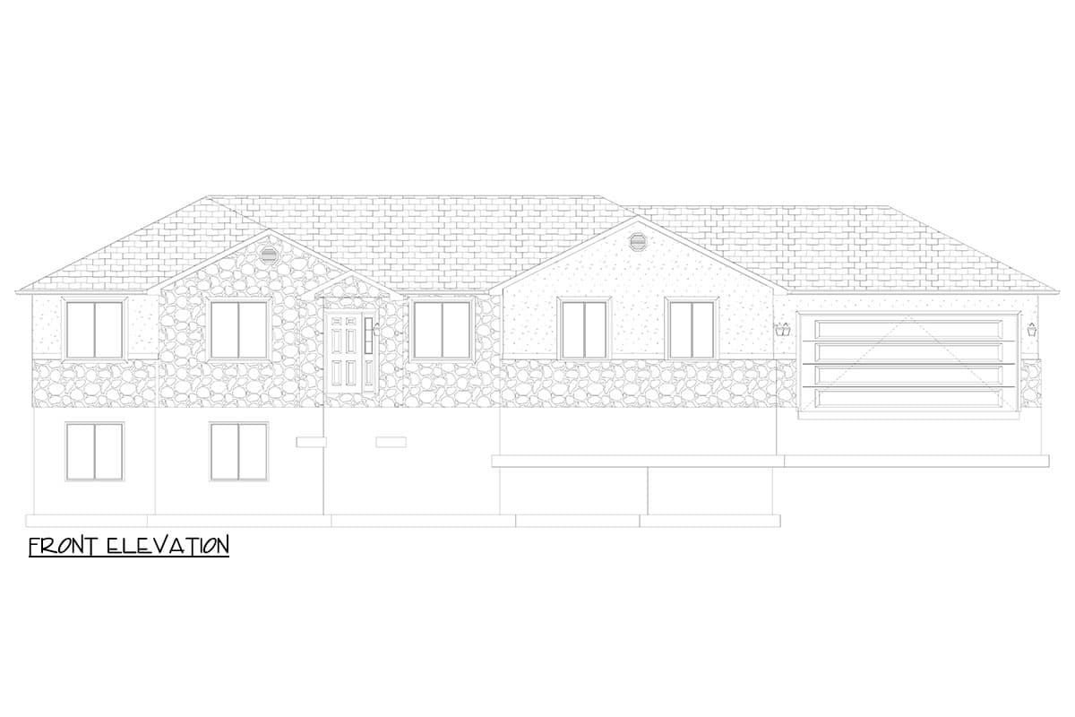 Plan 61552UT: 3-Bed Ranch House Plan with Optionally Finished Lower Level - 1800 Sq Ft - Image #8 - Ranch, Traditional