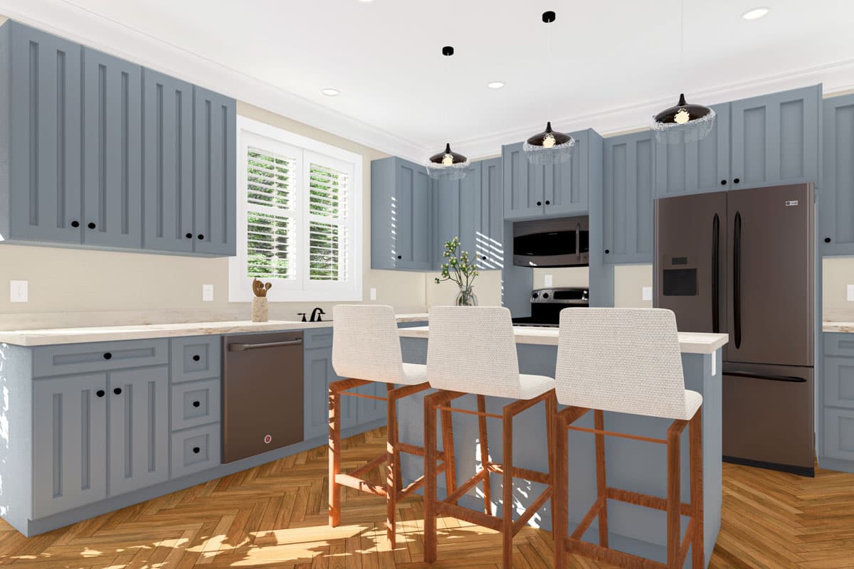 Plan 61552UT: 3-Bed Ranch House Plan with Optionally Finished Lower Level - 1800 Sq Ft - Image #5 - Ranch, Traditional