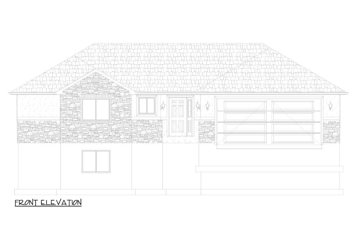 Plan 61553UT: 3-Bed Single-Story House Plan with Optionally Finished Lower Level - 1615 Sq Ft - Image #8 - Ranch, Traditional