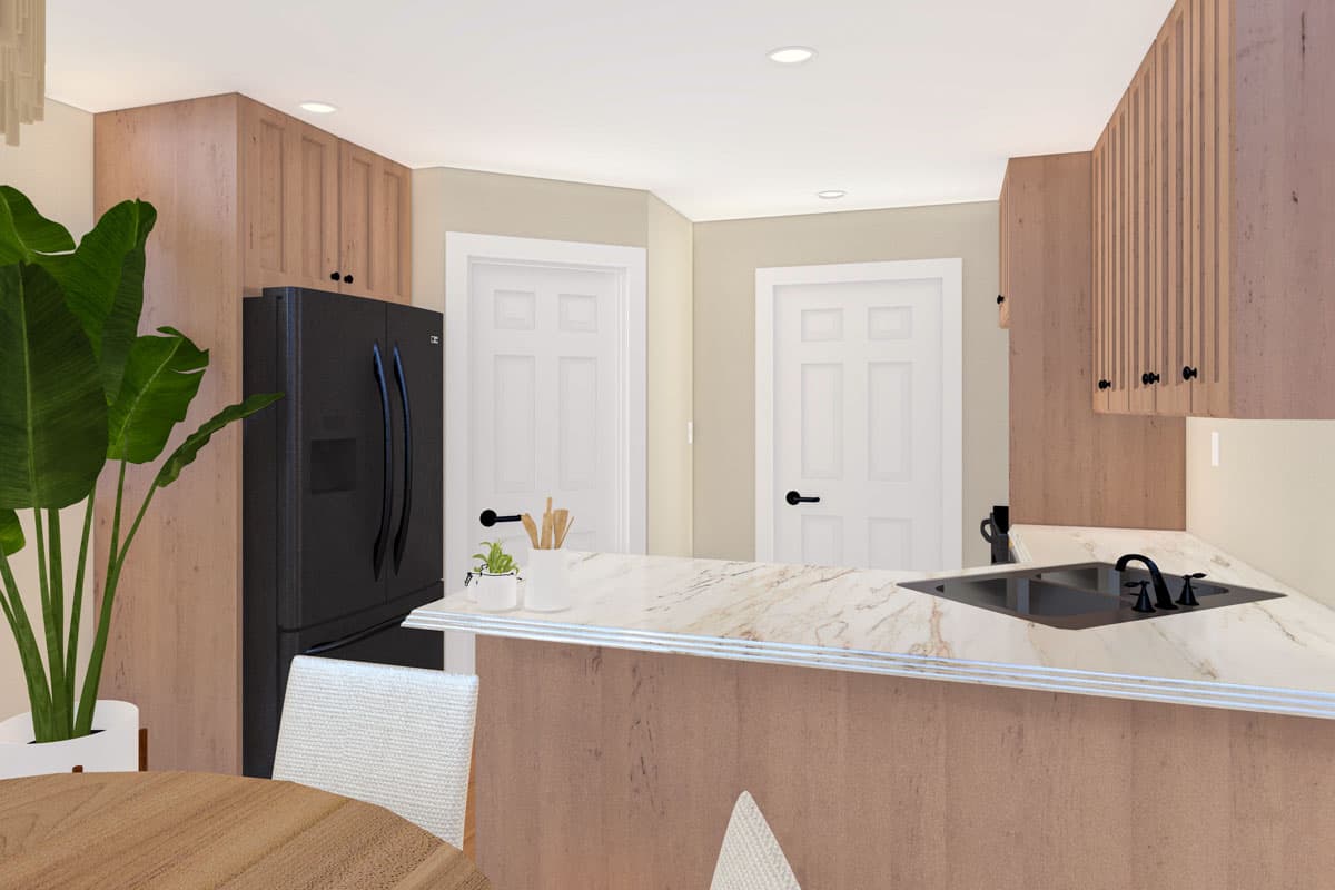 Plan 61553UT: 3-Bed Single-Story House Plan with Optionally Finished Lower Level - 1615 Sq Ft - Image #5 - Ranch, Traditional