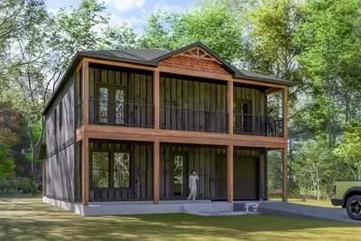 Two-Story Mountain House Plan with Loft Space - 2570 Sq Ft