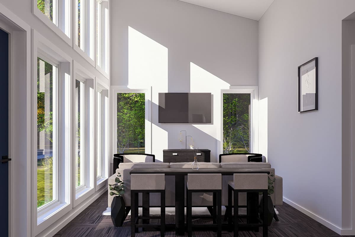 Plan 52386WM: 2-Bed Contemporary Cottage ADU House Plan Under 630 Sq Ft - Image #9 - Contemporary, Cottage