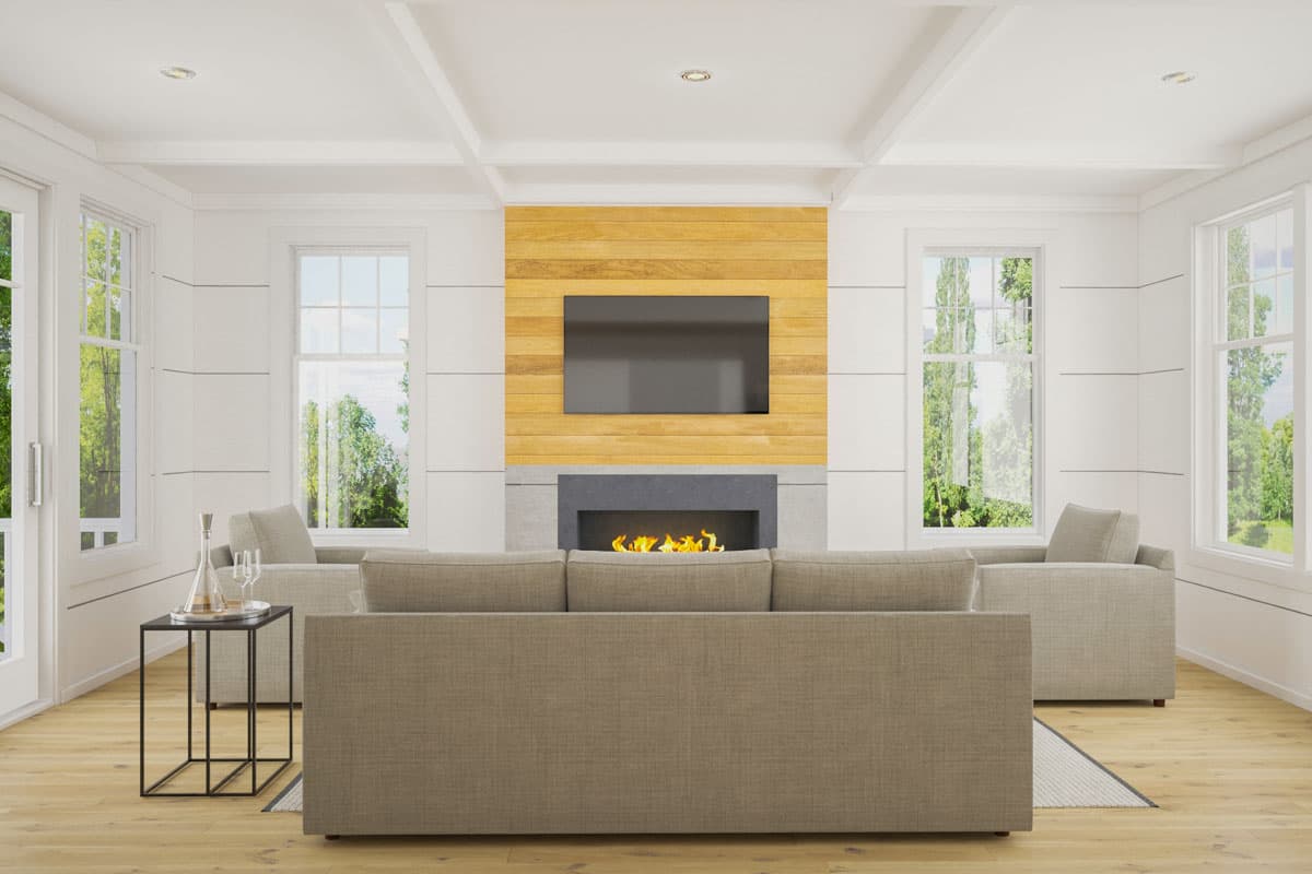 Plan 670008NEA: 6-Bed Modern Colonial House Plan with Two-Story Great Room - 6123 Sq Ft - Image #8 - Colonial, Country, Modern Farmhouse, New American, Transitional