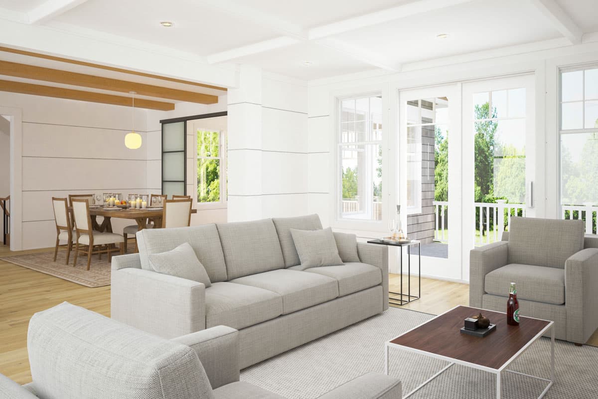 Plan 670008NEA: 6-Bed Modern Colonial House Plan with Two-Story Great Room - 6123 Sq Ft - Image #9 - Colonial, Country, Modern Farmhouse, New American, Transitional