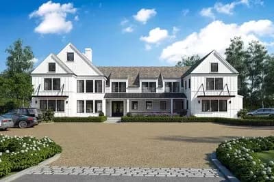 6-Bed Modern Colonial House Plan with Two-Story Great Room - 6123 Sq Ft