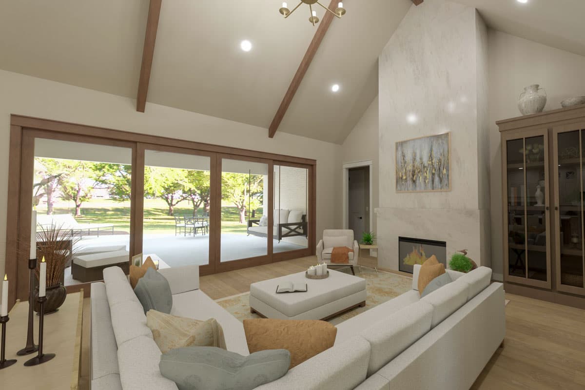 Plan 62164V: 3-Bedroom Modern Farmhouse with Vaulted Great Room - 2112 Sq Ft - Image #5 - Cottage, Craftsman, Modern Farmhouse