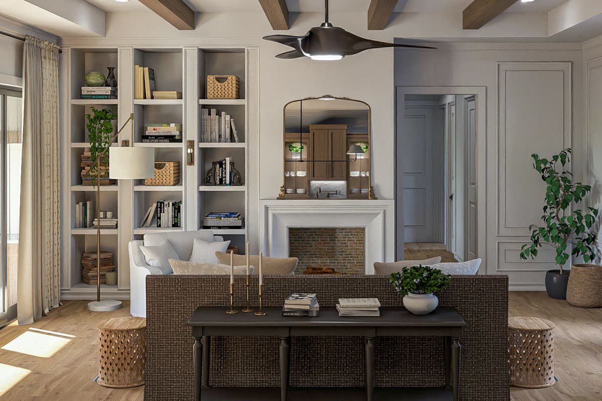 Plan 623452DJ: 3-Bed Transitional House Plan with Outdoor Kitchen and Covered Patio - 2171 sq Ft - Image #12 - New American, Transitional