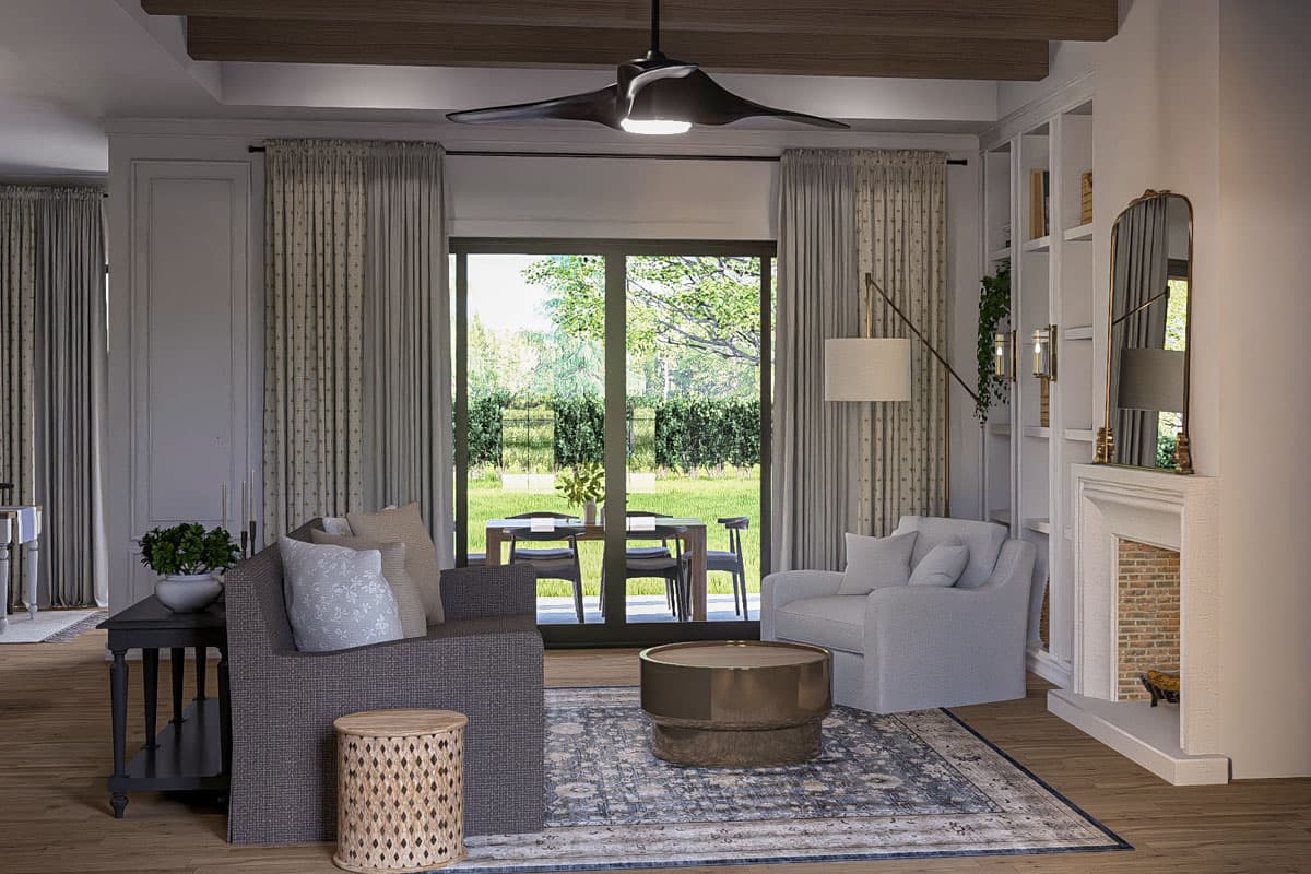 Plan 623452DJ: 3-Bed Transitional House Plan with Outdoor Kitchen and Covered Patio - 2171 sq Ft - Image #9 - New American, Transitional